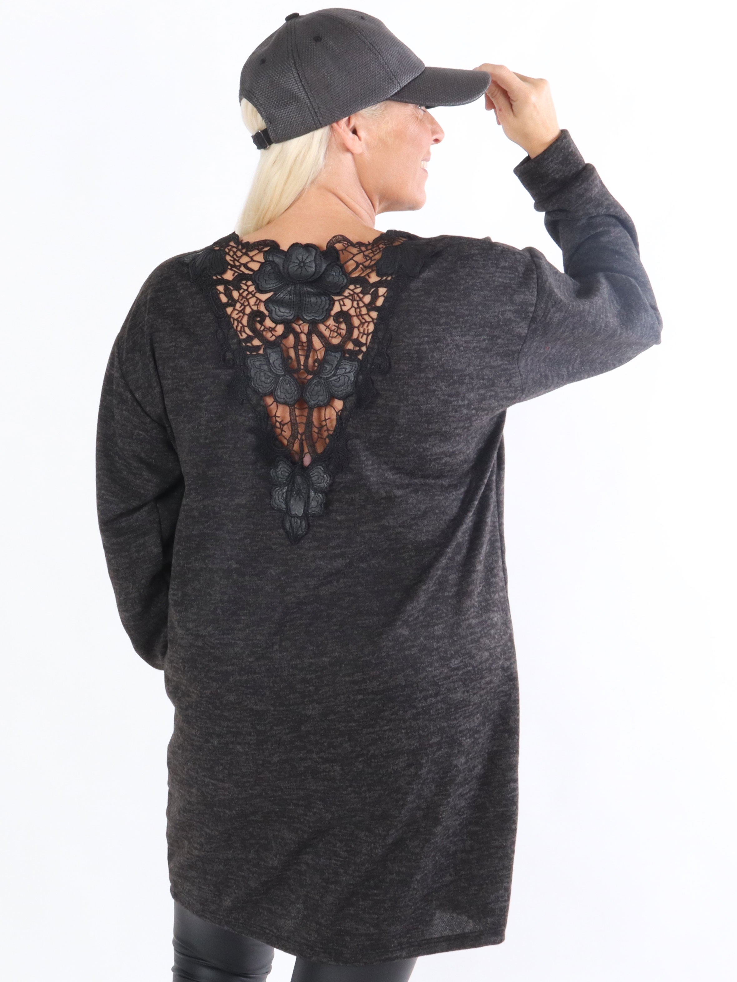 Jody - Bluse med blonde i ryggen